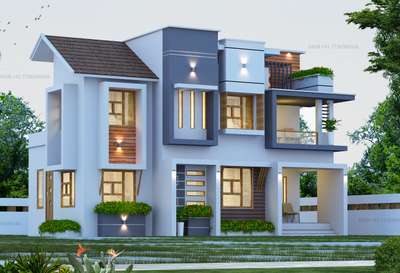 # Small House (1400.Sqft.)
#. 3D. view
#. 4 Bed room
# No waste space
#. On going Construction.
#At. Malappuram. (DT)