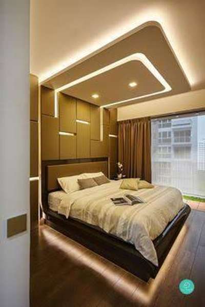 this false ceiling design is bed size