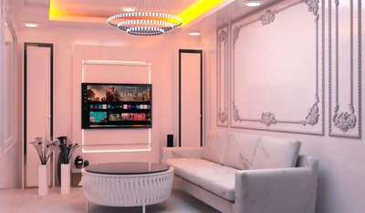 Living room 3D design #designhomzindia #interiordesign