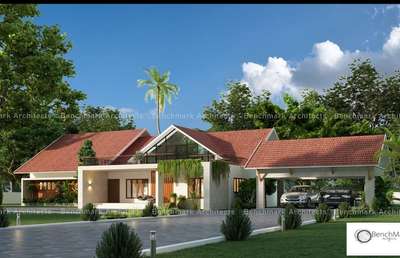 Proposed residence @Muvatupuzha
#ContemporaryHouse #SlopingRoofHouse #benchmarkarchitectskerala
