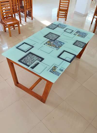 Digital Printed Glass table - New Arrival @ Furniverse palakkad  #furnitures  #digitalart  #DiningTable  #newdesigin  #Palakkad