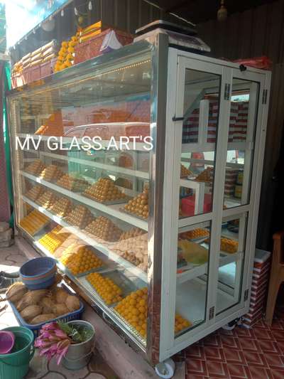 steel glass counter