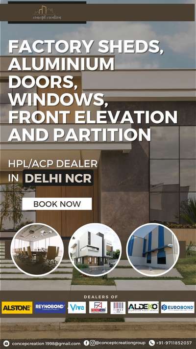 We aspire to become one of the leading façade
Constructions to create better and beautiful buildings for our clients and their generations to come.

- FRONT ELEVATION(ACP/HPL)
- GLAZING
- METRO PANELLING
- PUFF PANELLING
- PORTA CABIN
- ALUMINIUM DOORS, WINDOWS AND PARTITION
- HOME INTERIOR
- GYPSUM CEILING
- FALSE CEILING WORKS
- TOUGHENED GLASS
- VARIOUS TYPES OF GLASS WORKS
- MS/STRUCTURE WORKS
- GRID CEILING
- HPL/ACP (DEALERSHIP)
Locations: #Delhi, #Sahibabad, #Raj Nagar Extension, #Indrapuram, #Vasundhra,#Noida.

#frontelevation #interioresdesign #interior #elevation #exterior_design #HPL #aluminium #architect #acp #contractor #constructioncompany #civilworks #fabricator #fasade #glazing #glassdesign #homedecor #MS #METROPANELLING #MS #officeinteriors #officedesign #portacabin #realestate #toughenedglasspartetion