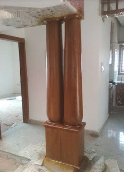 cement piller to wood polishing