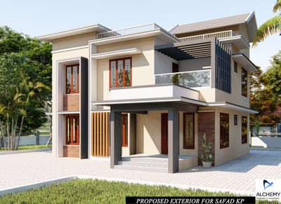 #3Dexterior #3Delevation #view #keralahomedesignz #homedesign #view #ElevationHome #HouseDesigns #3dhouse #MixedRoofHouse