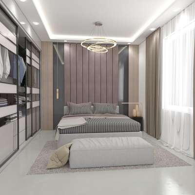3d realistic render of bedroom