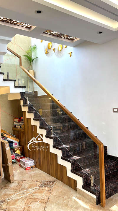 # wood & glass handrail  please contact 9633865769