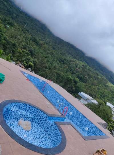 Swimming pool works at finishing stage at Mankulam #SilverOak  #CrystalPoolSolutions  #SwimmingPool  ##SwimmingPoolTiles  #SupplyandInstallation of pool Equipments