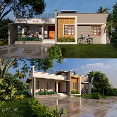 1450 sqft home  
#exteriordesigns  #3Dvisualization    #InteriorDesigner  #KeralaStyleHouse
