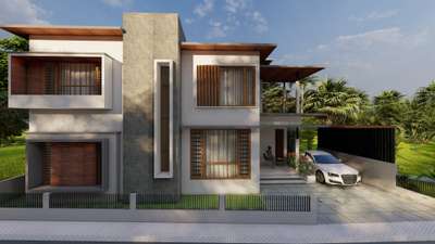 Contemporary house located at Kakkodi #veedudesign #veedu #HouseDesigns #50LakhHouse #ContemporaryHouse #KeralaStyleHouse #HouseConstruction