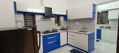 Small Kitchen.
MDF, Multywood
 #MDFBoard  #multiwood  #marineplywood  #KitchenIdeas  #SmallKitchen  #Workarea  #ModularKitchen  #blue_whitecombination