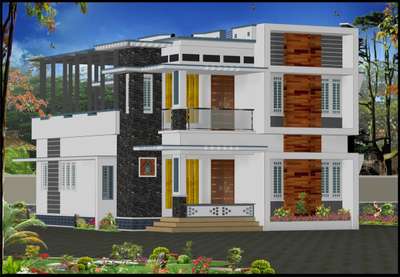 #mydesigns
#simple
#contemporary

Area:1004+652=1656 Sqft

Location : Guruvayoor

Ground Floor:- Sitout, Living, Dining, Kitchen, Work Area, Utility Area, Common Toilet and two Bath attached Bedrooms.

First Floor:- Balcony, Upper Living, Library with Study Area, Two Bath attached Bedrooms and a coverd multi purpose Area.