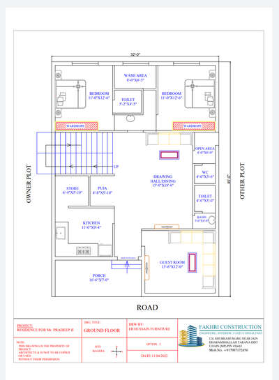 *house planning*
Providing 2D house plan along with its working drawing.