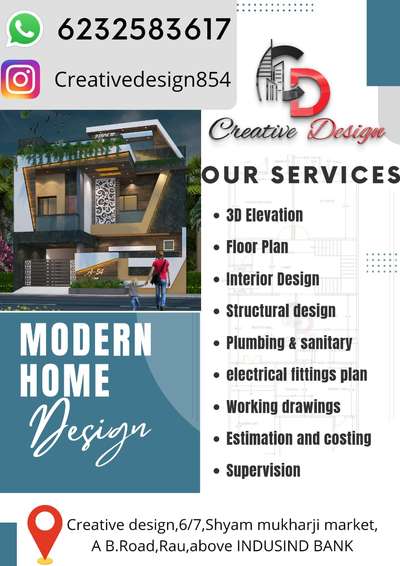 Contact CREATIVE DESIGN on +916232583617,+917223967525.
For ARCHITECTURAL(floor plan,3D Elevation,etc),STRUCTURAL(colom,beam designs,etc) & INTERIORE DESIGN.
At a very affordable prices & better services.
. 
. 
. 
. 
. 
. 
. 
. 
#modernhouse #architecture #interiordesign #design #interior #modern #house #home #homedecor #modernhome #modernarchitecture #homedesign #moderndesign #housedesign #architect #architecturelovers #luxuryhomes #archilovers #archdaily #decor #luxury #modernhousedesigns