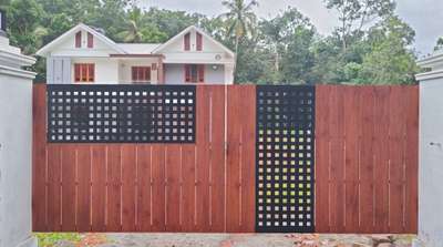 HPL sheet Gate work at Thiruvalla #gates  #gatefabrication  #gatedesigns