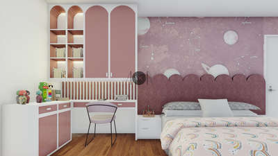 Kids bedroom design
with solar system constellation wallpaper 
#architect  #InteriorDesigner #wallpaper #interior #interiordecor #wallpapertheme
#themedesign #modernbedroom