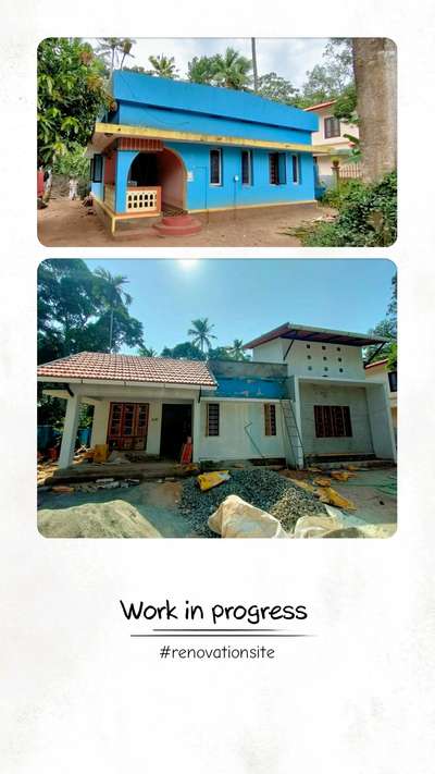 Renovation @kollam thevalakkara ✨❤️ #HouseRenovation #budget_home_simple_interi #budget #archutecture  #CivilEngineer #civilconstruction