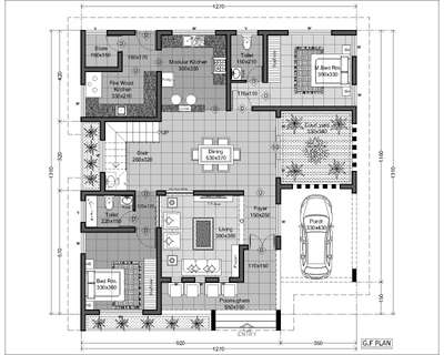Ground Floor & First Floor Plan = 2610 Square Feet .