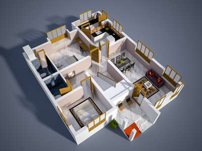 For more details please contact HR Home Designs: 9495762157
#3DPlans #FloorPlans