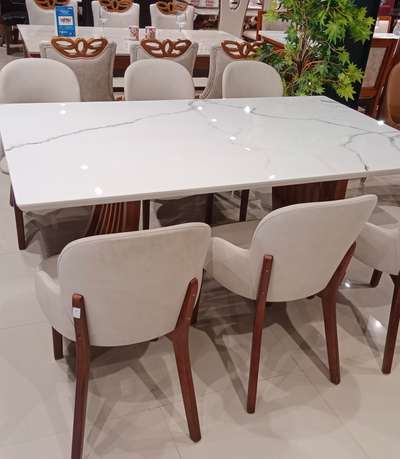 hot sale.... marble top dining with 6 chairs starting @63900