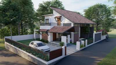 #designproposal #2000sqftHouse #4BHKPlans #FloorPlans #High_quality_Elevation #Designs  Malappuram #nilambur