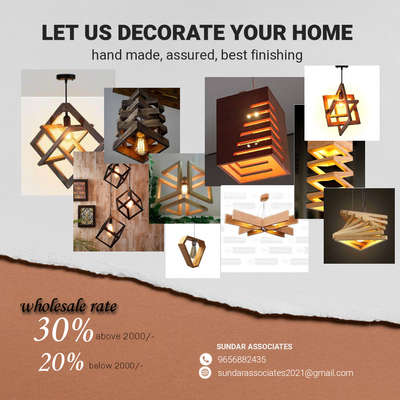 decor your home with SUNDAR ASSOCIATES WOODEN LIGHTS







#sundarassociates #WoodenBalcony #woodendecors #homedecoration #HomeDecor #wholesale #wholesales #lights