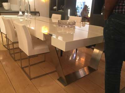 Customized Dining Table with Chairs

 #metal  #luxuryhomes #DiningTable #DiningTableAndChairs #diningroom #Architectural&Interior #LUXURY_INTERIOR  #crpipes  #DiningTable