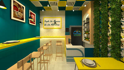 #cafe #cafedesign #cafeinterior #InteriorDesigner #interriordesign #Bar #Barcounter #restaurantdesign