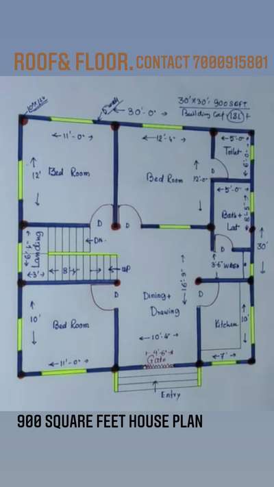 900 square feet house plan
roof&floor 7000915801