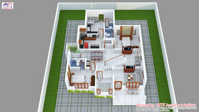 3D Floor Plan 
double floor plan #3delevationhome