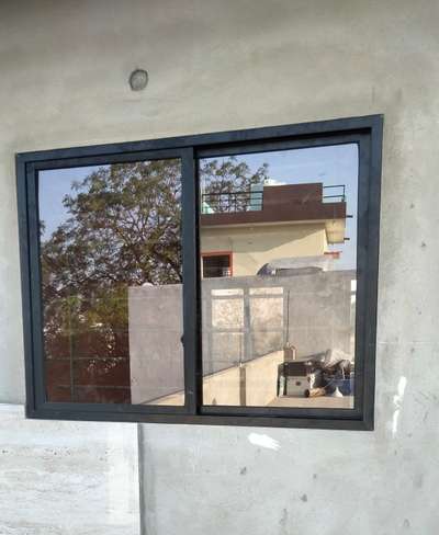 #alluminium windows with black frem and grey glass  #WindowsIdeas,    #alluminiumwork