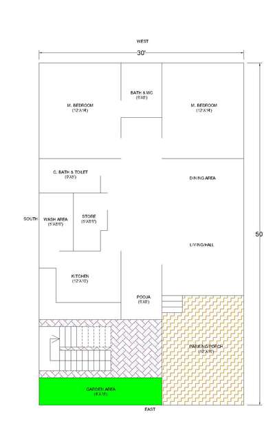 Line plan of 2bhk 30×50 builtup area
 #2BHKHouse  #2BHKPlans
