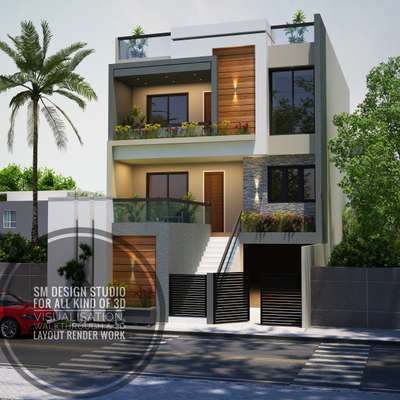 G+2  bungalow render
Dm for any enquiry
➡️ follow #smdesignstudio 
 call us for all kind of 3d visualisation work 
 #3drenders #exterior_Work #architecturedesigns #beutifulhomes  #InteriorDesigner #uniquedesign #HouseIdeas #facadelovers #WoodenBalcony #planters #2storyhouse