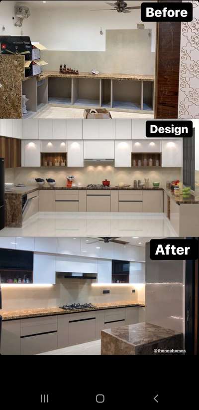 #luxurykitchen  #seemlessacrylic# #newproducts# #LargeKitchen  #kitchendesigntrends  #KitchenIdeas  #neohomes  #jaipur