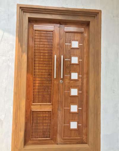 teak wood front double door 
 #FrontDoor  #TeakWoodDoors  #DoubleDoor  #HomeDecor