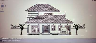 Traditional House Design in Progress.  #Architectural&Interior  #HouseDesigns  #Kottayam