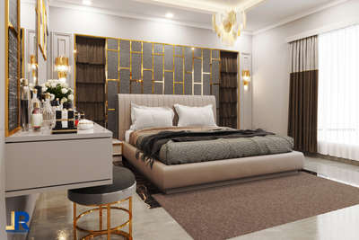 Masterbedroom 3D design in White-Brown-Gold theme.... #MasterBedroom  #BedroomDecor  #BedroomDesigns  #BedroomIdeas  #MasterBedroom  #ModernBedMaking  #LUXURY_BED  #LUXURY_INTERIOR  #moderndesign  #trendingdesign  #bestbedroomdesign  #bedroom3d