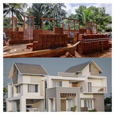 ongoing #colonial #ContemporaryDesigns #keralahomeplans #Designs #Landscape #sloperoof #architecturedesigns #InteriorDesigner