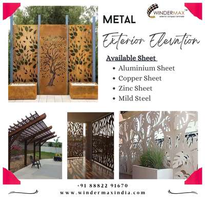 Dear Sir/Mam 

We are a leading Manufacturer and Services provider  our company Provide complete  customized  metal items and front elevation solution to the customer requirement of Metal Laser Cutting grills Building Elevation, Partition Grills, Stair Railing , Balcony Railing and man door and other Home Decorative Items.


Our Product details 

#Metal exterior wall cladding
#HPL High pressure laminate 
#ACL Aluminum composite louvers 
#Solid aluminium louvers
#WPC louvers
#Wall FINs 
#ACP Aluminium composite panel
ACP/HPL Colour rivets

For more details our all products please visit websites
www.windermaxindia.com
www.indianmake.co.in 
or call us on 
8882291670 9810980278

Regards
Windermax India