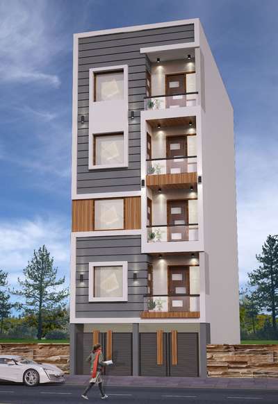 Modern facade... #exteriordesigns #latestexterior#modernhouse#elevation#elevationideas#3dsmax##vray