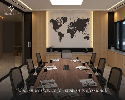 Conference rooms designed to inspire creativity and collaboration. With modern and warm elements, our spaces create a comfortable and welcoming environment for you and your team to brainstorm, innovate, and achieve your goals. 

dwellcon.in 
Live the experience 

#dwellcon #moderndesign #modernoffice #moderninterior #renovation #colour #colourpallet #designfuture #delhioffice #delhi #gurgaonoffice #noida #gurgaon #gurugram