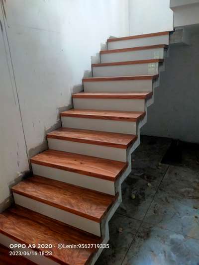 staircase wooden tiles