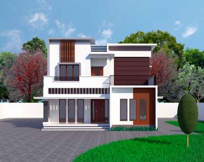 1500 sqft contemporary house. 
 #3delivation  #3DPlans  #ContemporaryHouse  #new_home  #contemporary  #3dcutview  #whitetheme  #economic_3d_designs  #budgethomeplan