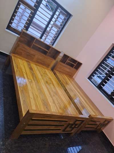 teak wood dual cot 4+3 ft 
 #woodencoat  #BedroomDecor  #MasterBedroom