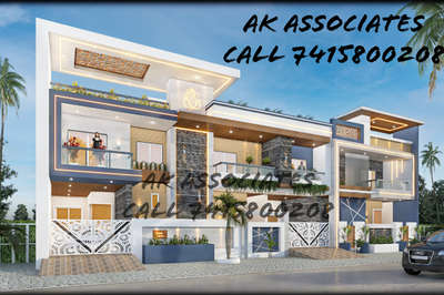 90 X 50 Building Elevation At Krishna kunj Khargone Contact for Building Construction and Design AK ASSOCIATES CALL 7415800208