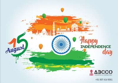 Happy Independence Day 🇮🇳🇮🇳
From ABCCO Engineers & Contractors
 #happy_independence_day
 #abcco
 #greetings
#proud_to_be_an_indian
