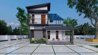 Another one startedd...  #exterior_Work  #3drending #ContemporaryHouse #HouseDesigns #newmodelhomes