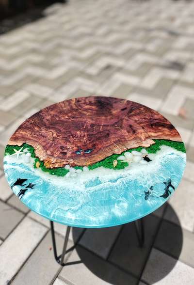 16inch ocean theme side table with rare burl wood for a client#resin  #resintable  #epoxy  #epoxyresintable  #epoxycoating  #epoxydining  #epoxyfurniture  #Homedecore  #epoxytablekerala  #clocks  #InteriorDesigner  #epoxytables  #resintable  #resinart  #teakwood  #TeakWoodDoors  #Teapoys  #CoffeeTable  #teak_wood  #teakwoodchair  #eastindiawalnut  #ocean  #oceandecor