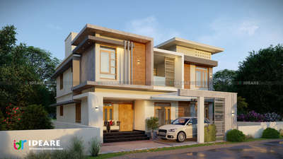 2571 sqft home
Engineer: Sujesh Thrissur
design : Ebin Ideare
Client : Renju Aranattukkara #exterior_Work  #exteriordesigns  #stilt+4exteriordesign  #exterior3D  #3dmodeling  #ideareinteriors  #bestinteriordesign  #bestarchitecture