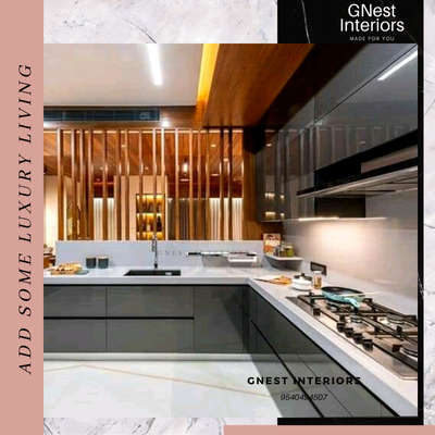 completed kitchen work. #InteriorDesigner #WoodenKitchen #ClosedKitchen #PergolaDesigns #homedecoration #Architectural&nterior #interiorworks